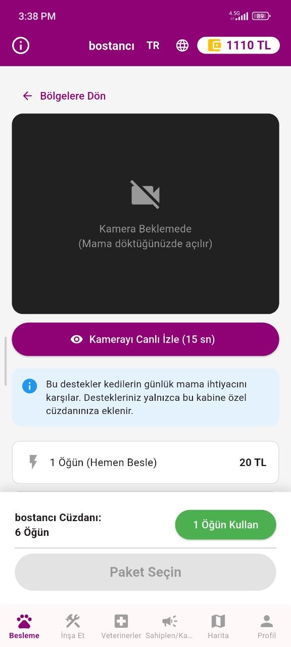 Mama Evi besleme ekranı